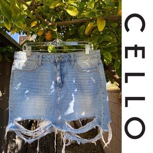 Cello Distressed Mini Skirt🤍
